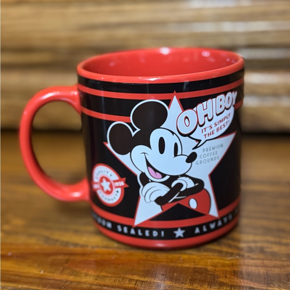Disney Parks Mickey Mouse Oh Boy! Coffee Mug 16oz Ceramic New